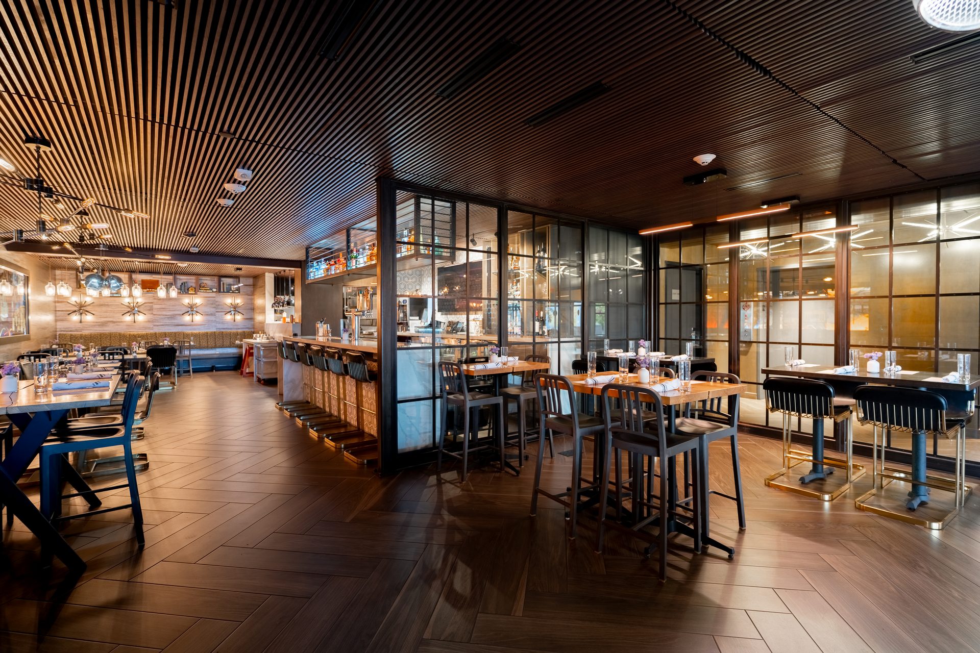 Urban Steel Kitchen & Bar dining room and bar